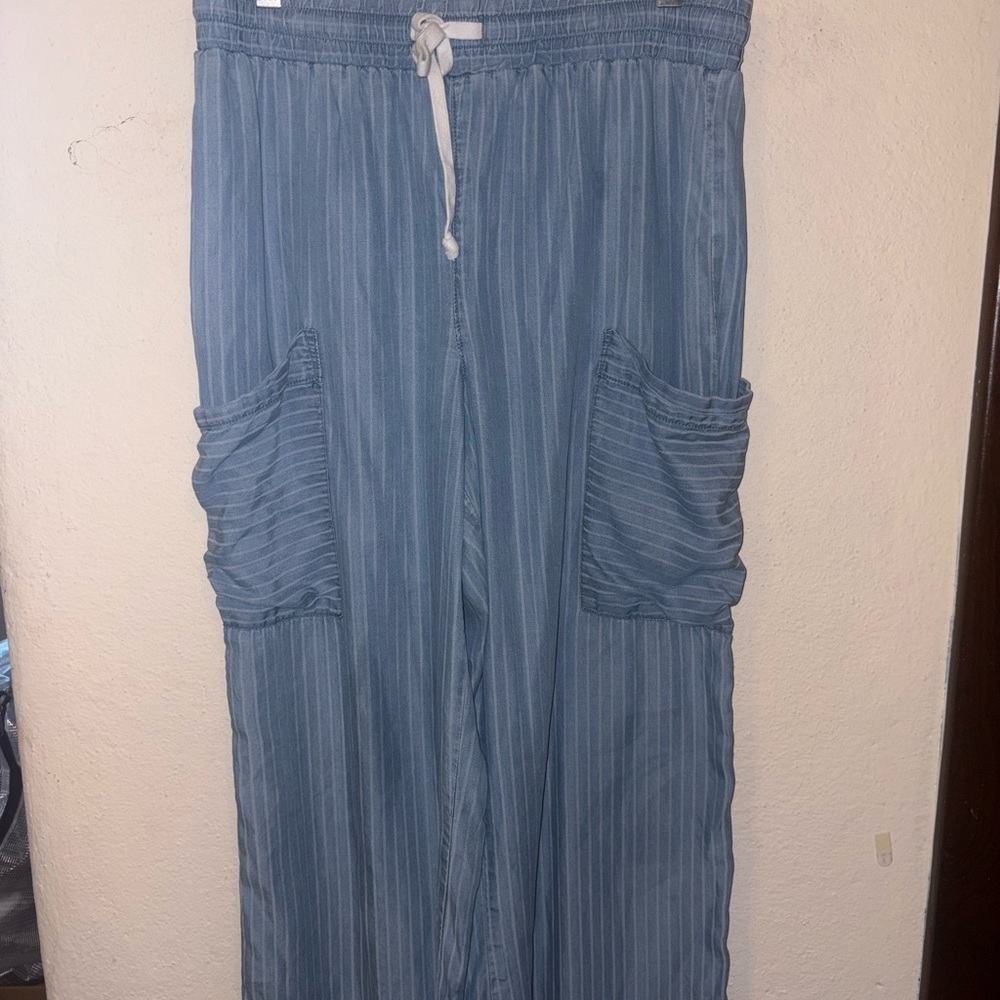 Indigo Light Blue Smocked Pants